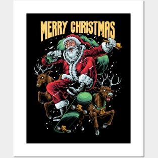 Skate Santa Posters and Art